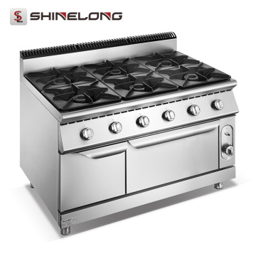 Furnotel Commercial 6-Burner Gas Stove with Oven Manufactures in China